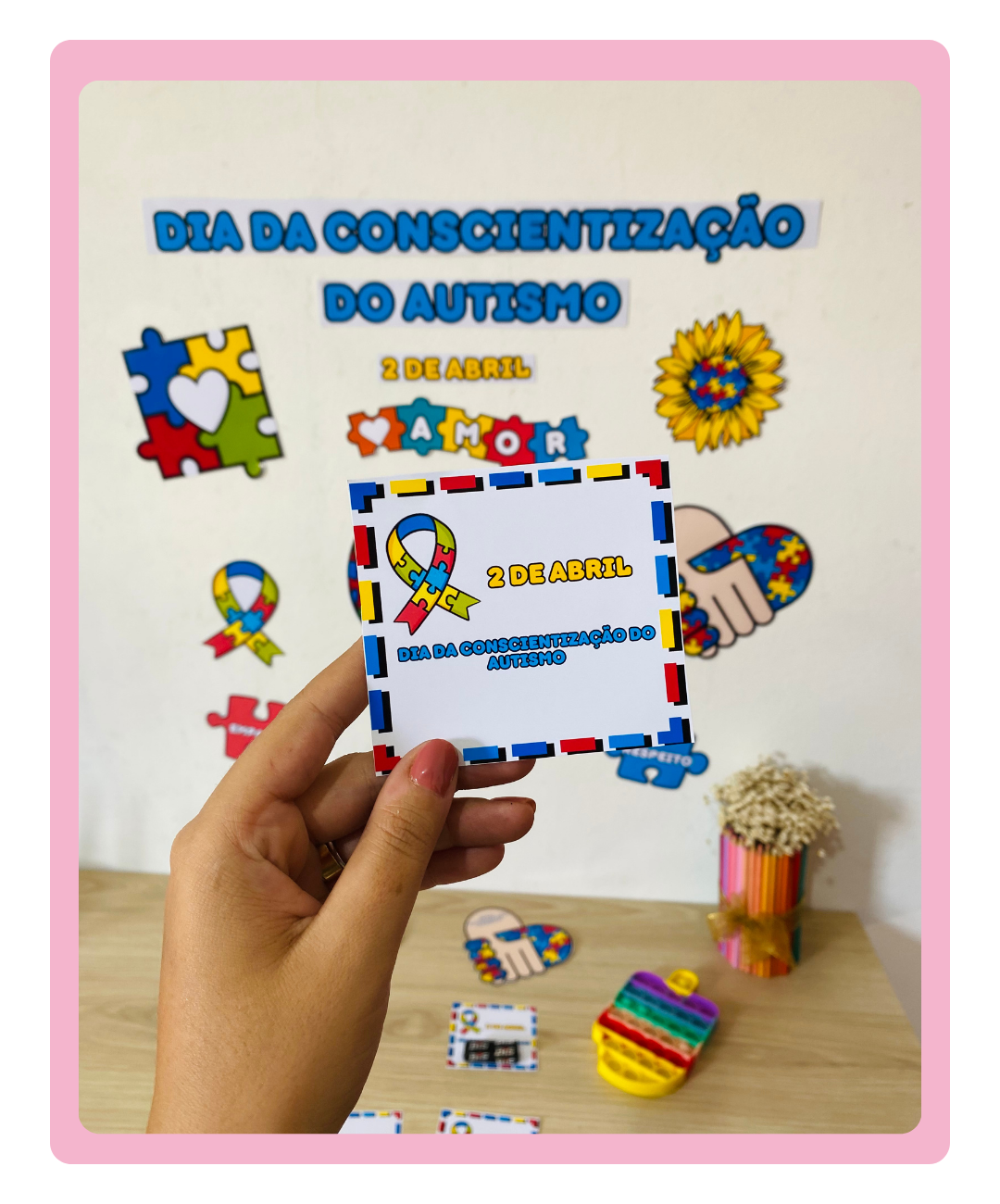 Painel de autismo para imprimir – Educação Infantil — amostra 4: Um recurso pronto para a data