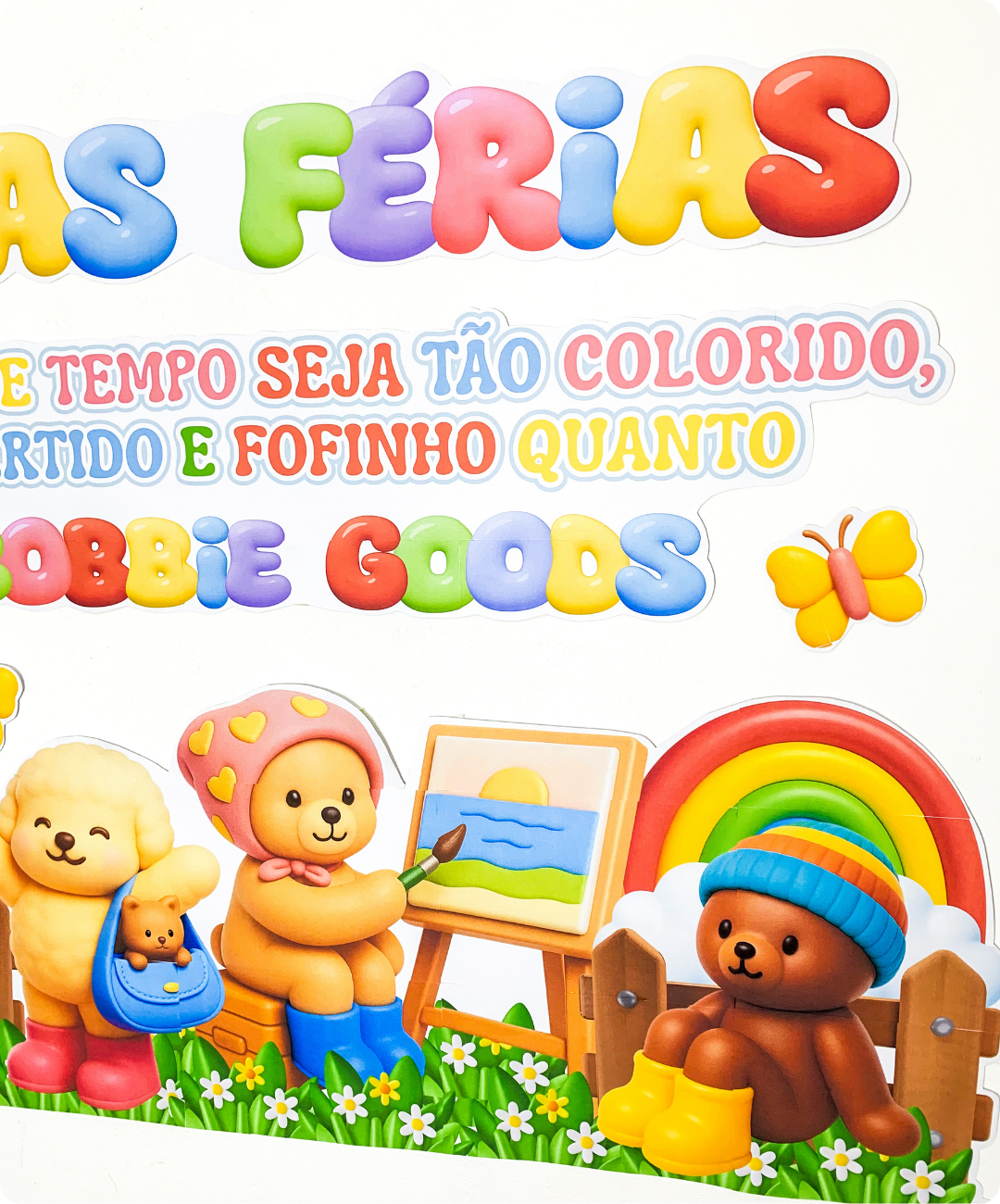 Painel de boas férias para imprimir – Bobbie Goods — amostra 1: Uma proposta visual para a chegada das férias