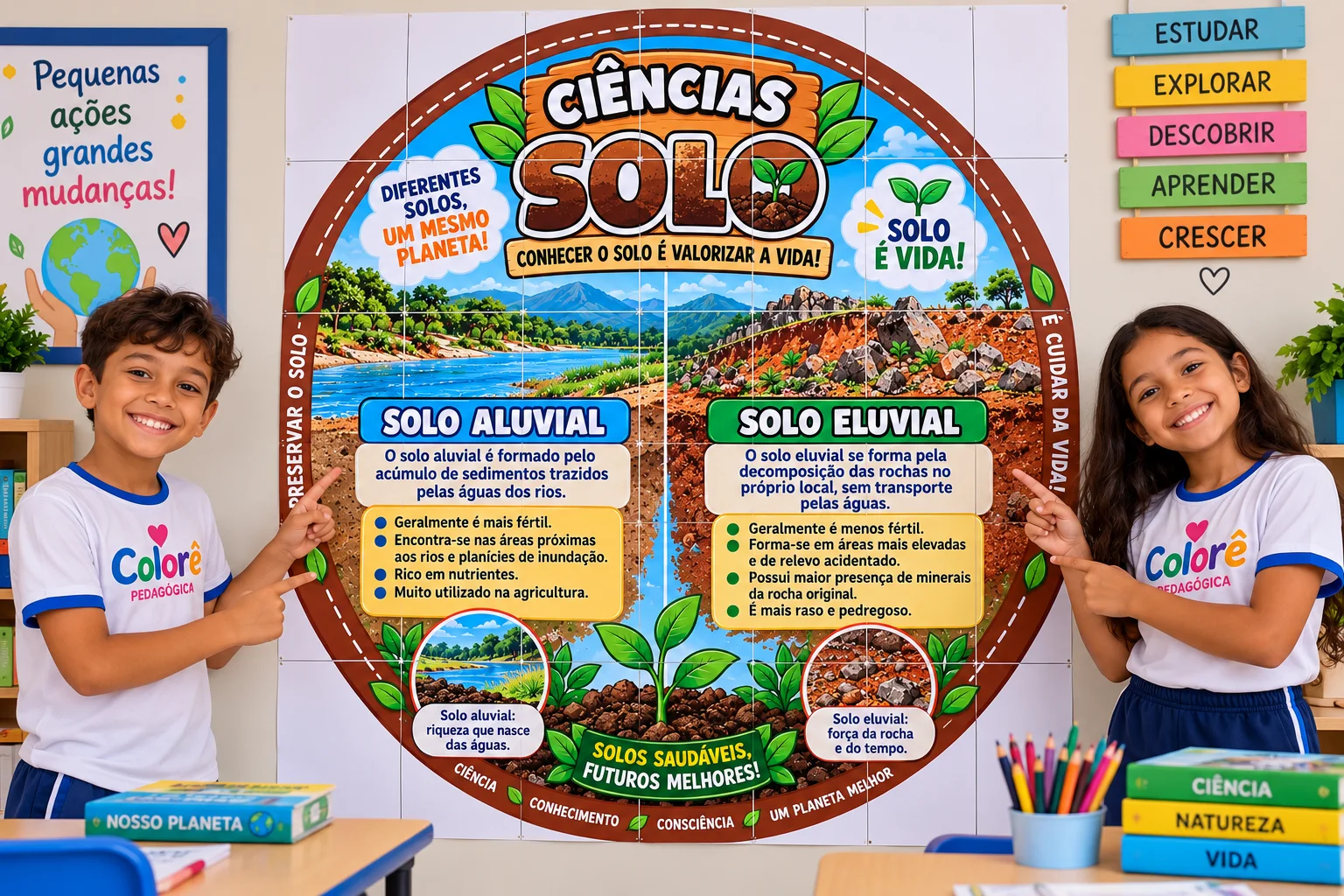 🌱 PAINEL DE CIÊNCIAS — SOLO ALUVIAL E ELUVIAL. — Ciências para Todas as séries: PAINEL DE CIÊNCIAS — SOLO ALUVIAL E…