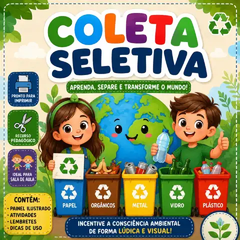 Painel de coleta seletiva | Educação Infantil — capa do material