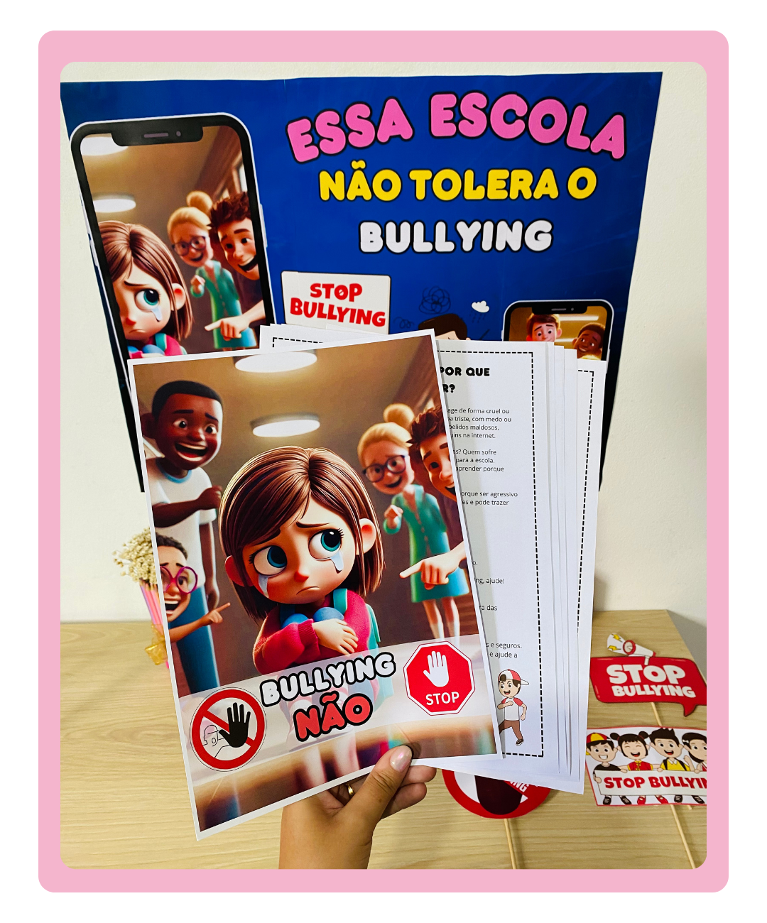 Painel de combate ao bullying para imprimir — amostra 1: Como aplicar o painel em sala