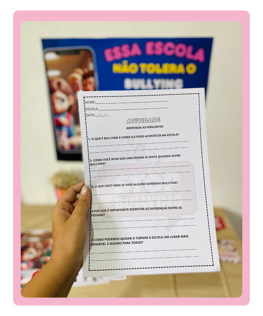 Painel de combate ao bullying para imprimir — amostra 5: Leve o tema do bullying para a sala com um painel em PDF para…