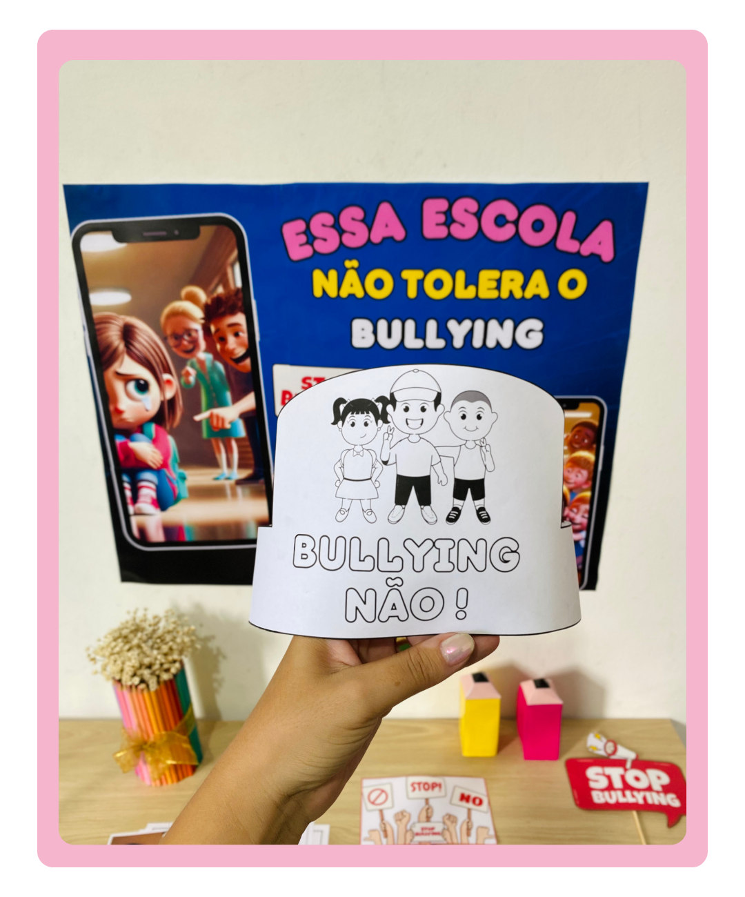 Painel de combate ao bullying para imprimir — amostra 7: Leve o tema do bullying para a sala com um painel em PDF para…