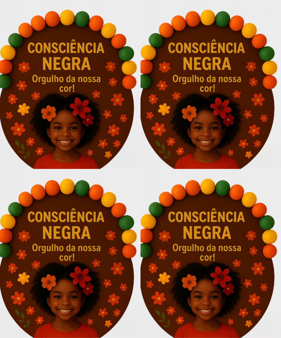 Painel de Consciência Negra para imprimir — amostra 2: O que você recebe no PDF