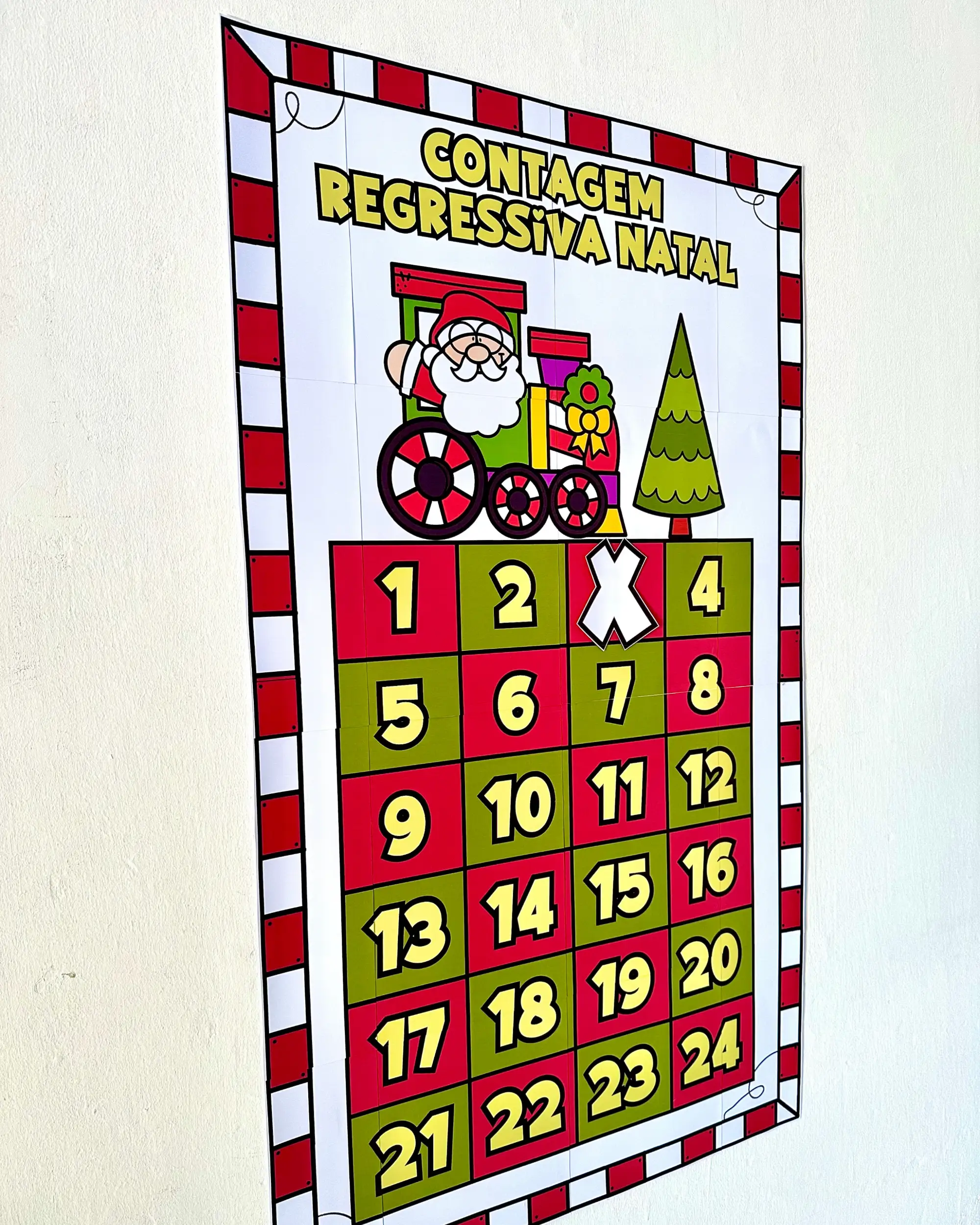 Painel de Contagem Regressiva para o Natal em PDF — amostra 6: Painel de Contagem Regressiva para o Natal em PDF, ampliado…