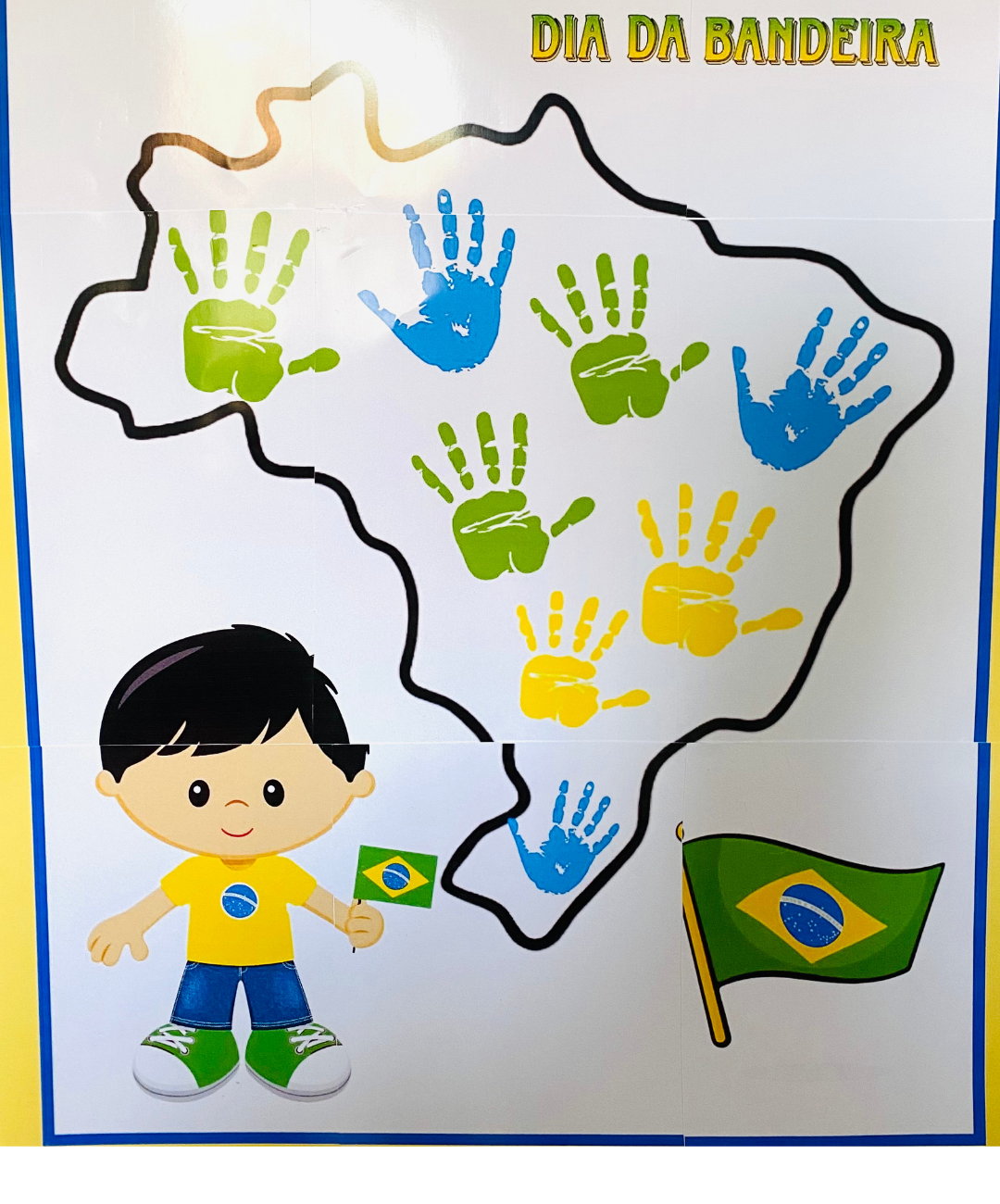 Painel de Dia da Bandeira para imprimir — amostra 2: Como aplicar a atividade em sala
