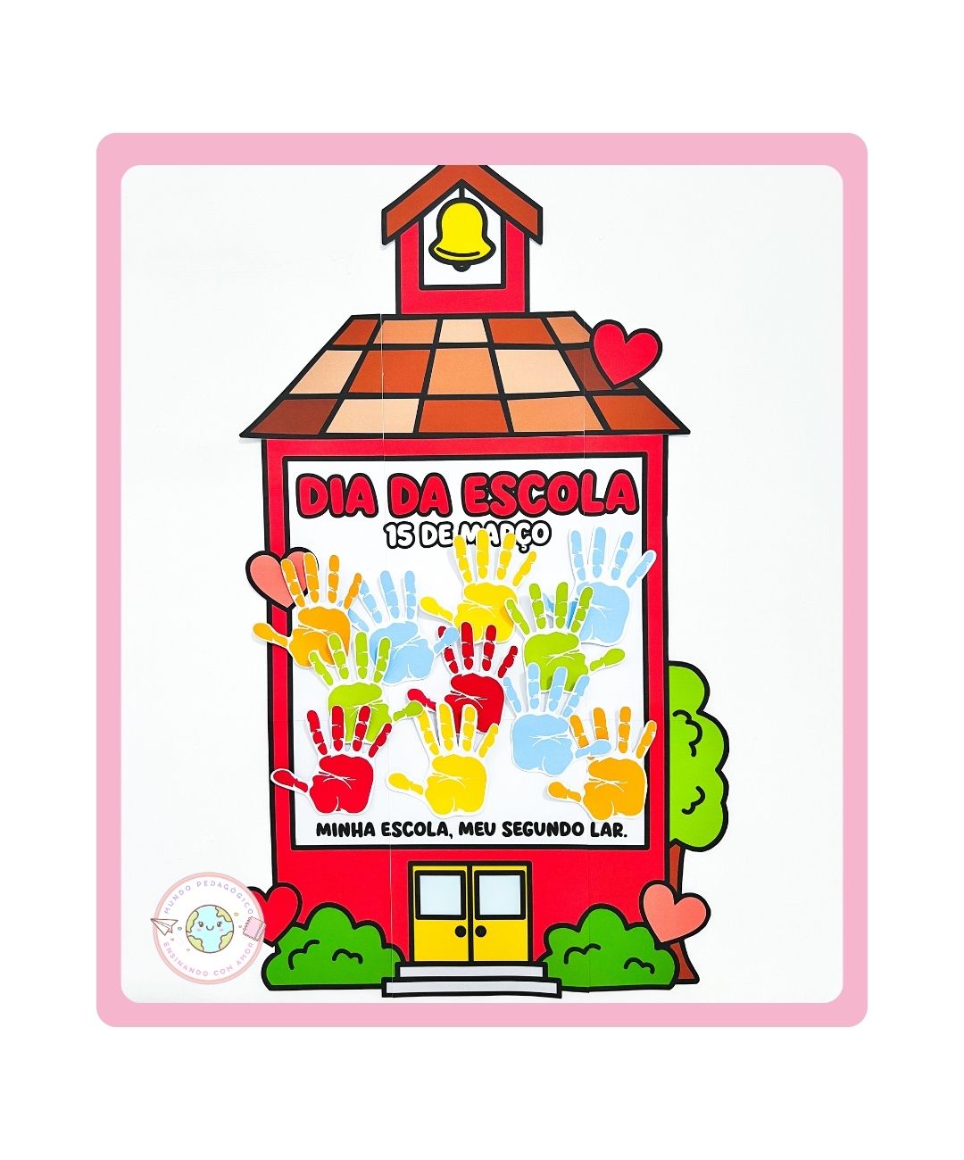 Painel de Dia da Escola para imprimir — capa do material