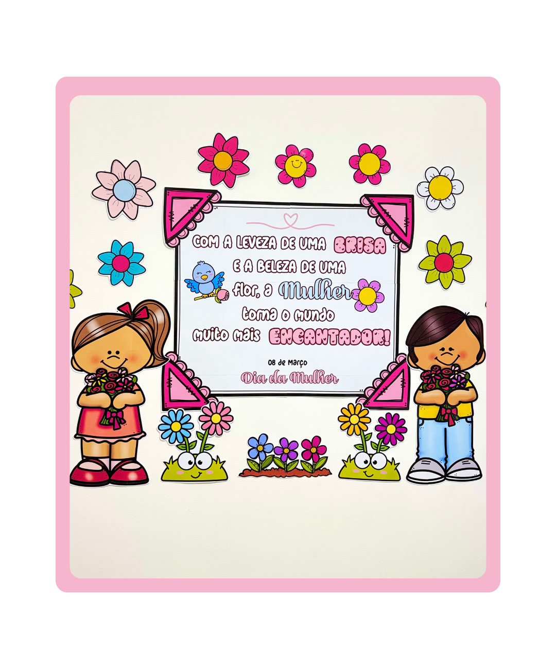 Painel de Dia da Mulher para imprimir | Infantil e Anos Iniciais — capa do material