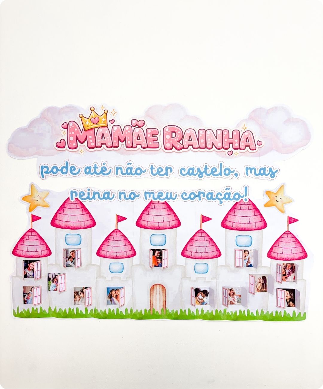 Painel de Dia das Mães para imprimir: Mamãe Rainha — amostra 4: Leve o tema Mamãe Rainha para a sala com um painel…