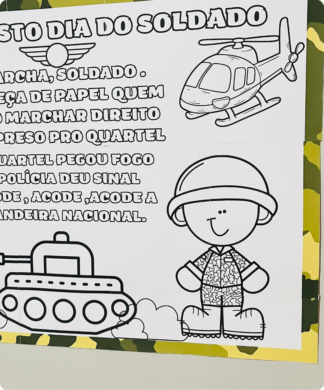 Painel de Dia do Soldado para imprimir — amostra 2: Como conduzir a atividade em sala