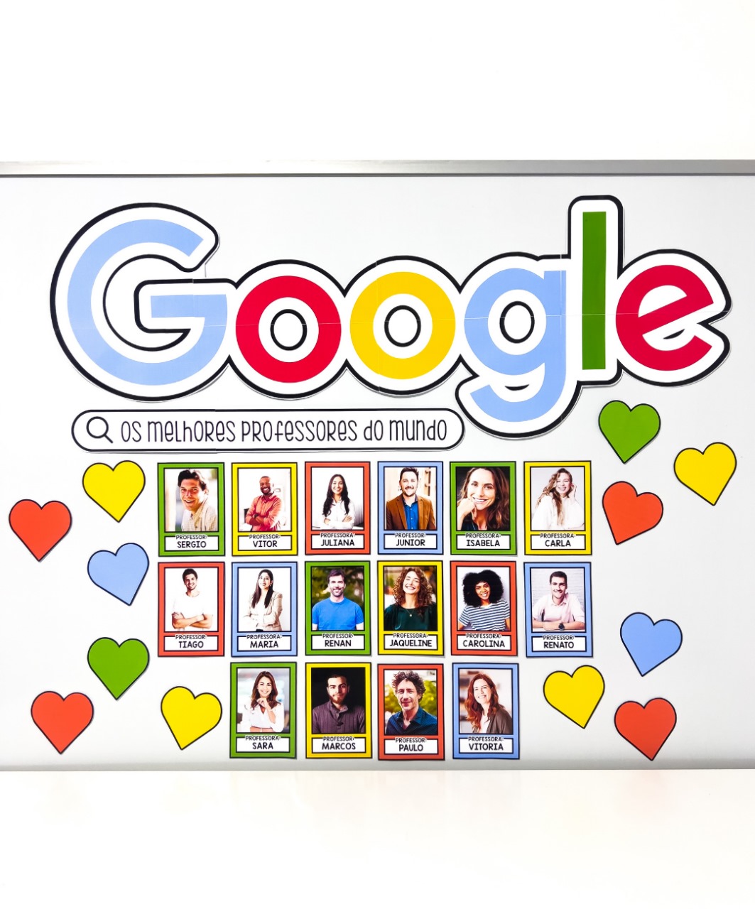 Painel de Dia dos Professores para imprimir — amostra 5: Prepare uma homenagem visual aos docentes com um painel em PDF…