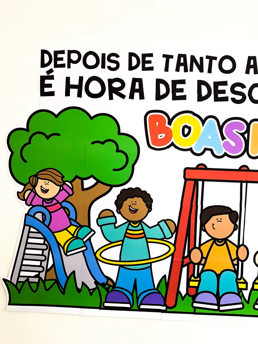 Painel de Férias Escolares – Decoração Infantil para Escola — amostra 4: Depois de um semestre de descobertas, é hora de…