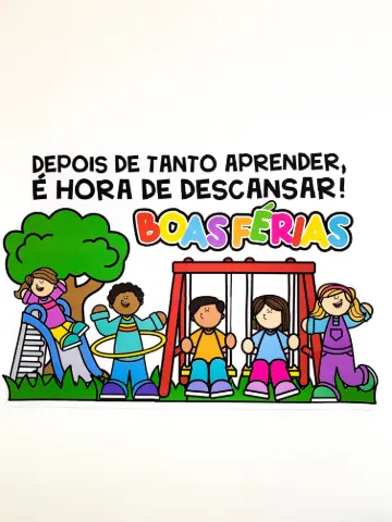 Painel de Férias Escolares – Decoração Infantil para Escola — capa do material
