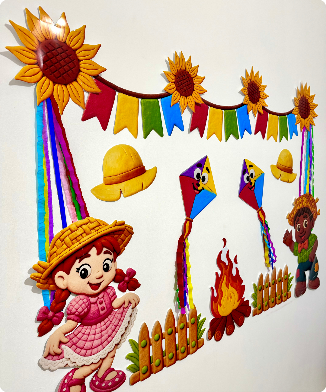 Painel de Festa Junina para imprimir — Infantil e Anos Iniciais — amostra 2: O que é este material