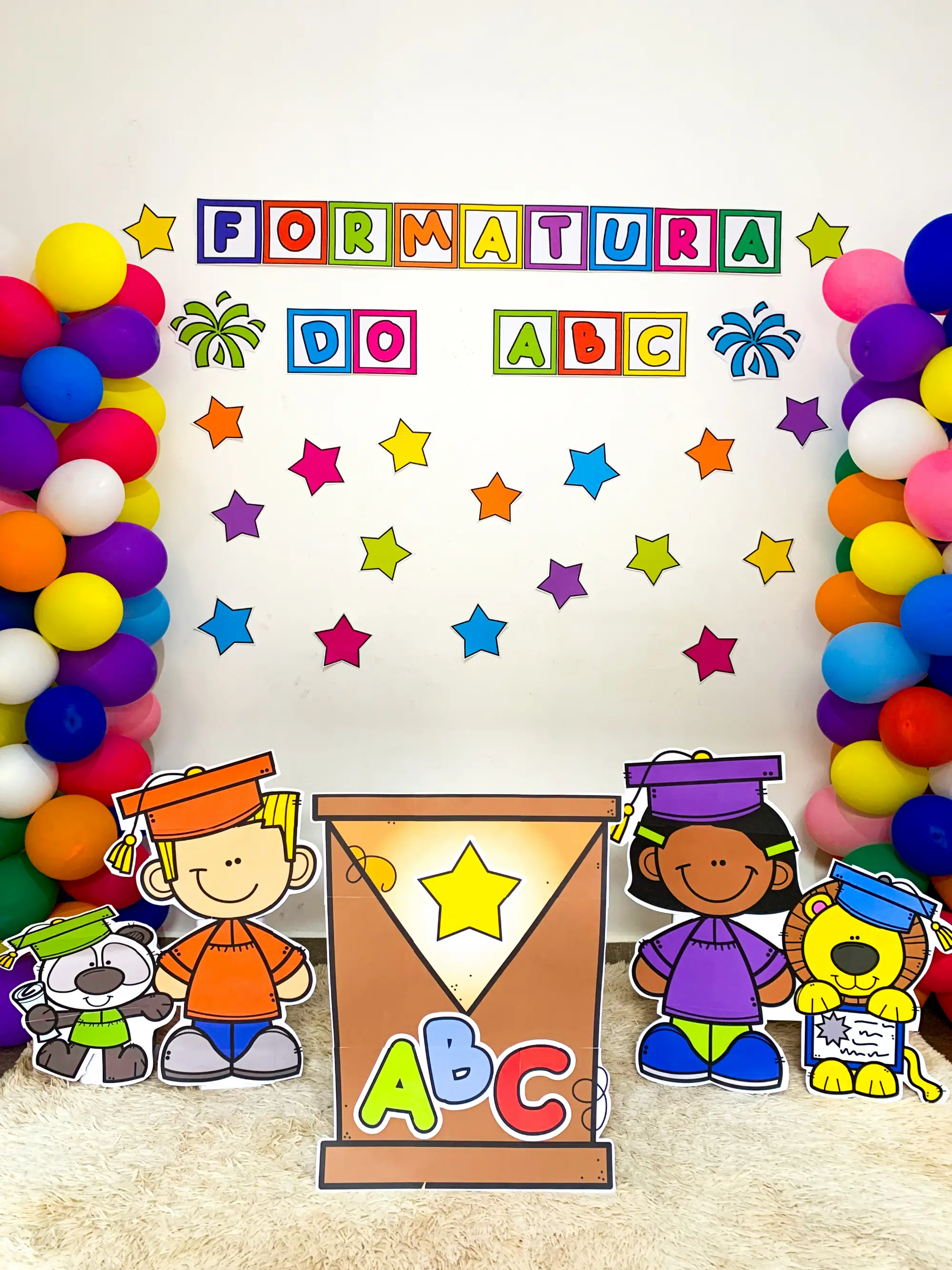 Painel de Formatura ABC para Educação Infantil e Anos Iniciais — Alfabetização para Educação Infantil: Nosso painel super…