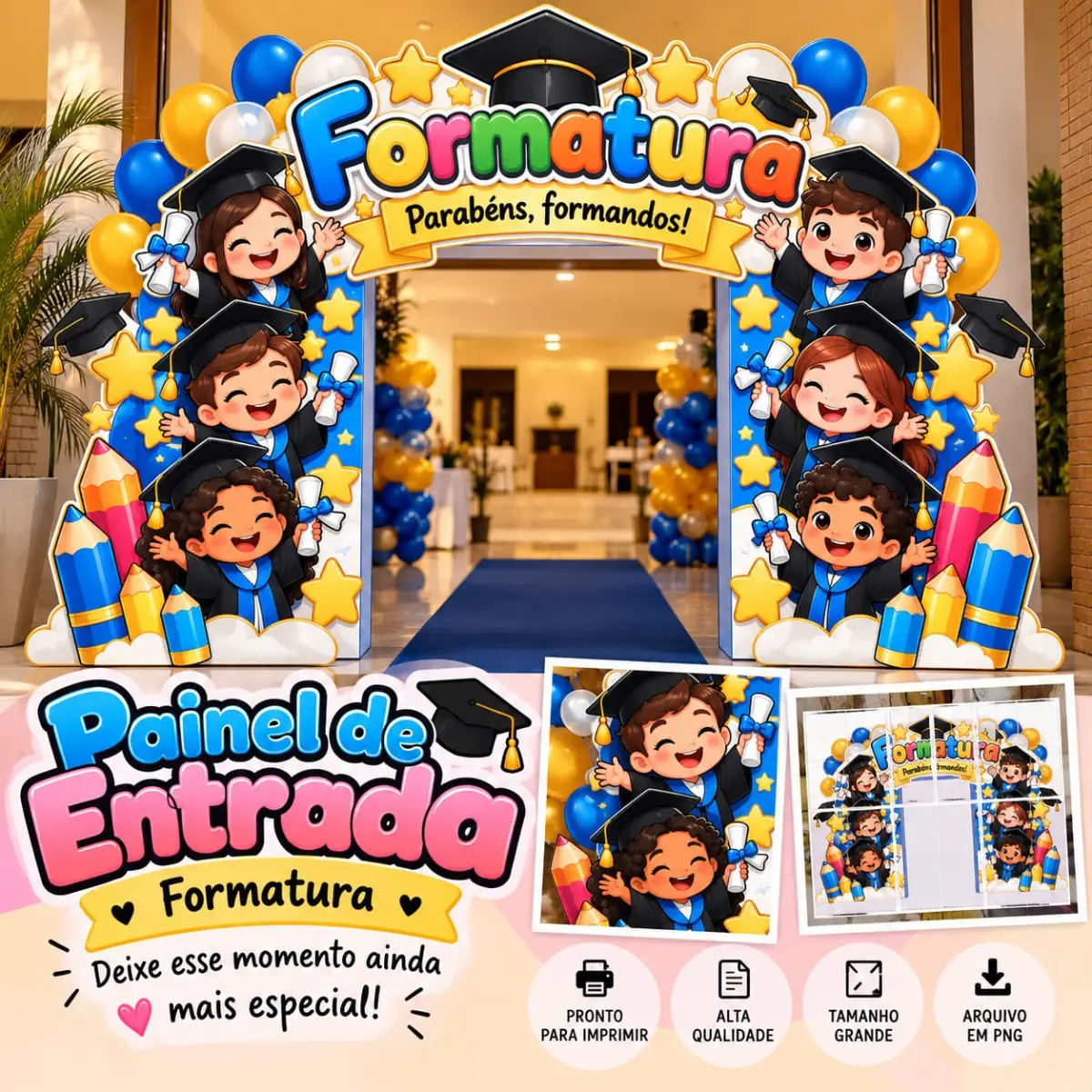 Painel de formatura ABC — Atividades para Educação Infantil: Painel de formatura ABC para as crianças