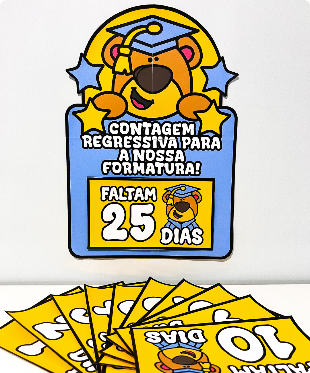 Painel de formatura para imprimir — amostra 5: Prepare a contagem regressiva da turma com um painel de formatura em PDF