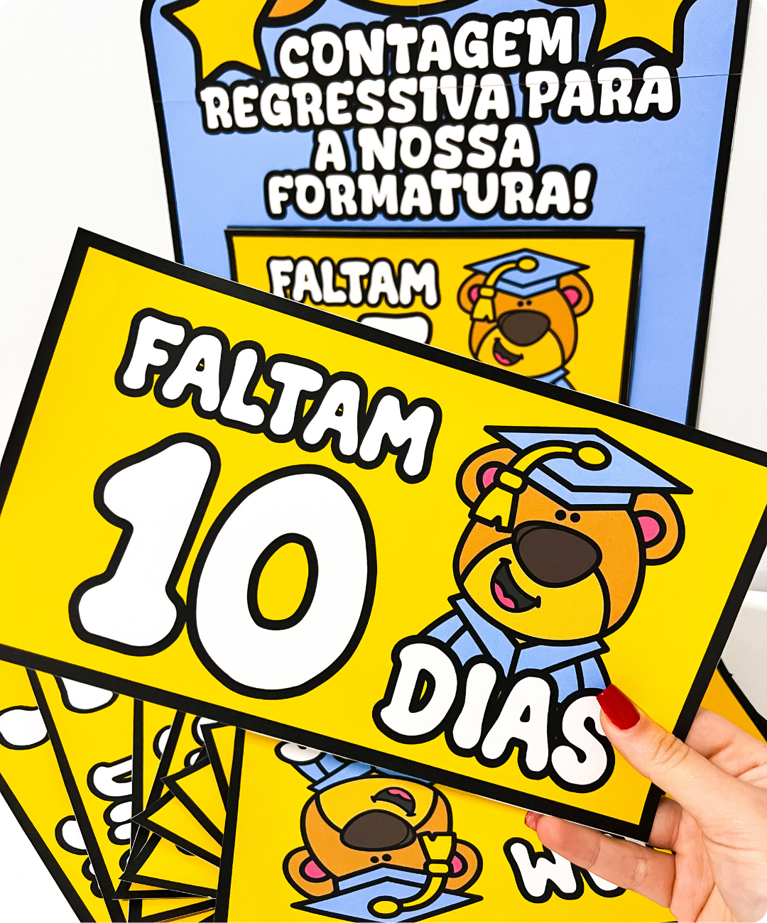Painel de formatura para imprimir — amostra 6: Prepare a contagem regressiva da turma com um painel de formatura em PDF