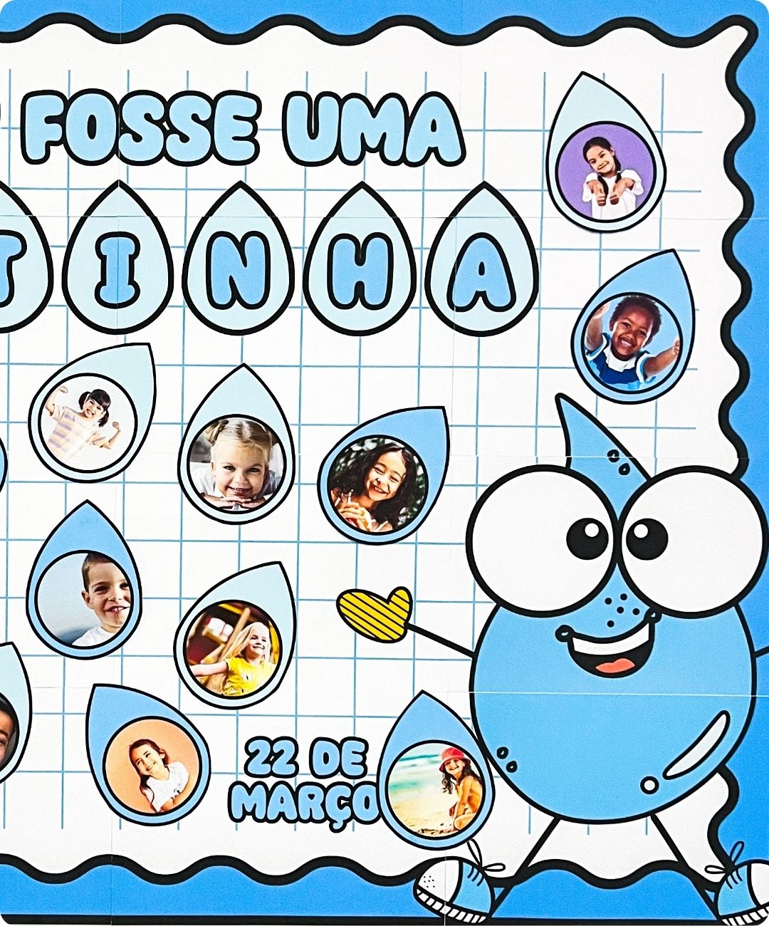 Painel de gotinhas para imprimir | Dia da Água — amostra 1: Uma proposta para construir com a turma