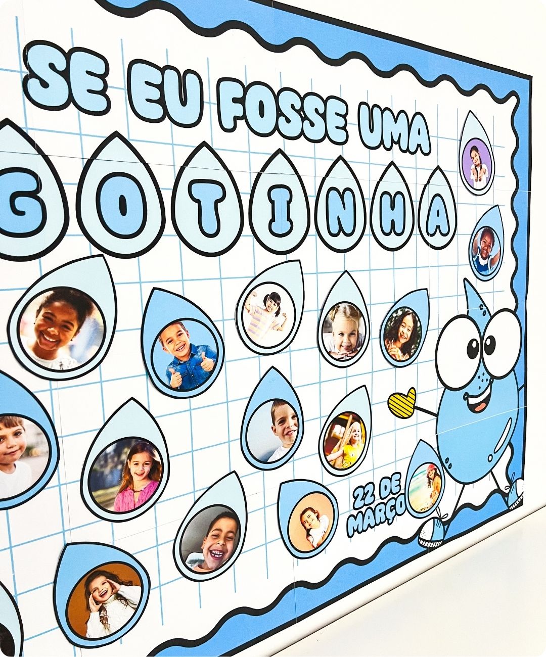 Painel de gotinhas para imprimir | Dia da Água — amostra 3: O que faz parte do material