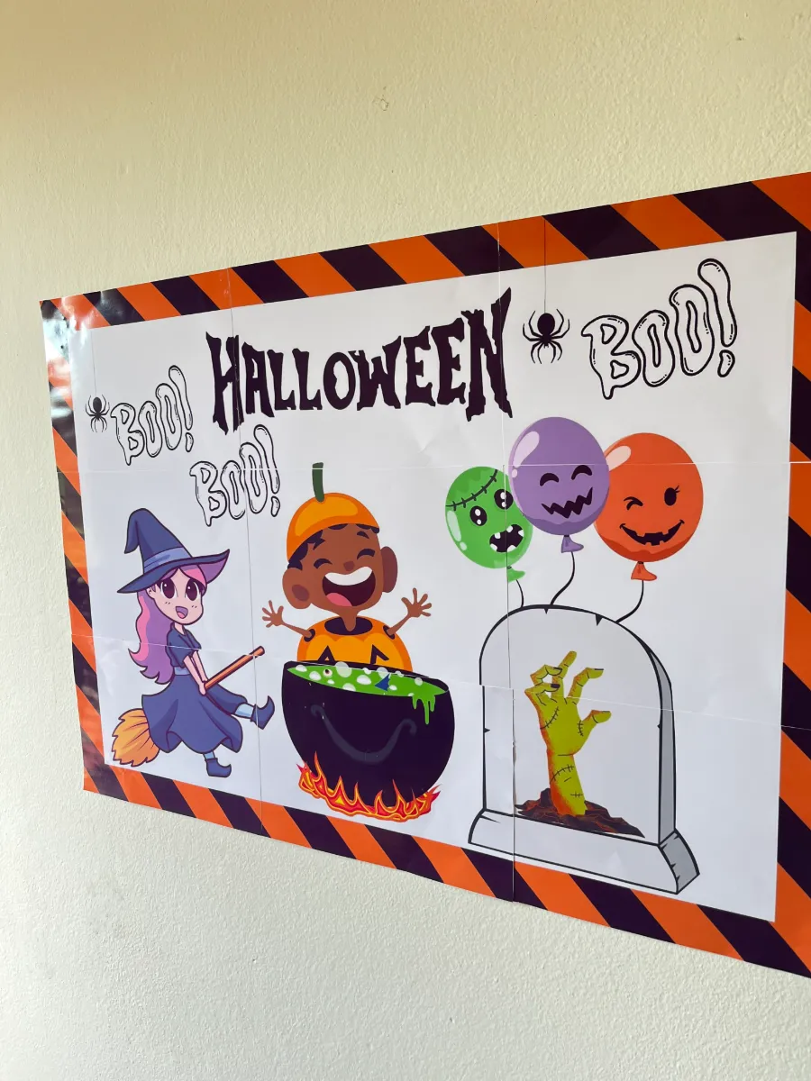 Painel de Halloween — Decoração Interativa para Sala de Aula — amostra 3: Painel temático de Halloween para decorar e…