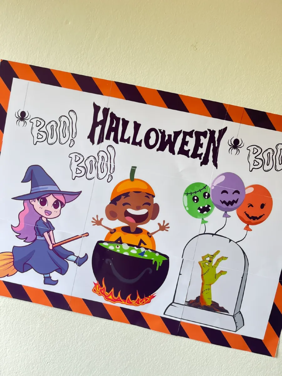 Painel de Halloween Infantil: Decoração Escolar Temática — Alfabetização para Educação Infantil: Painel de Halloween lúdico…