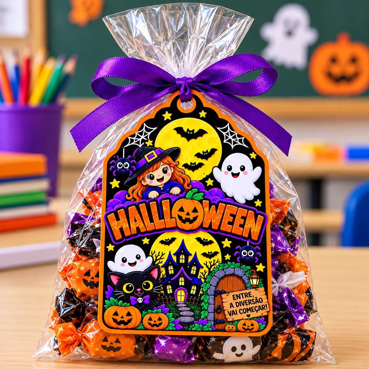 Painel de Halloween Infantil – kit de decoração Escolar — amostra 4: 🏷️ 2 modelos de TAG