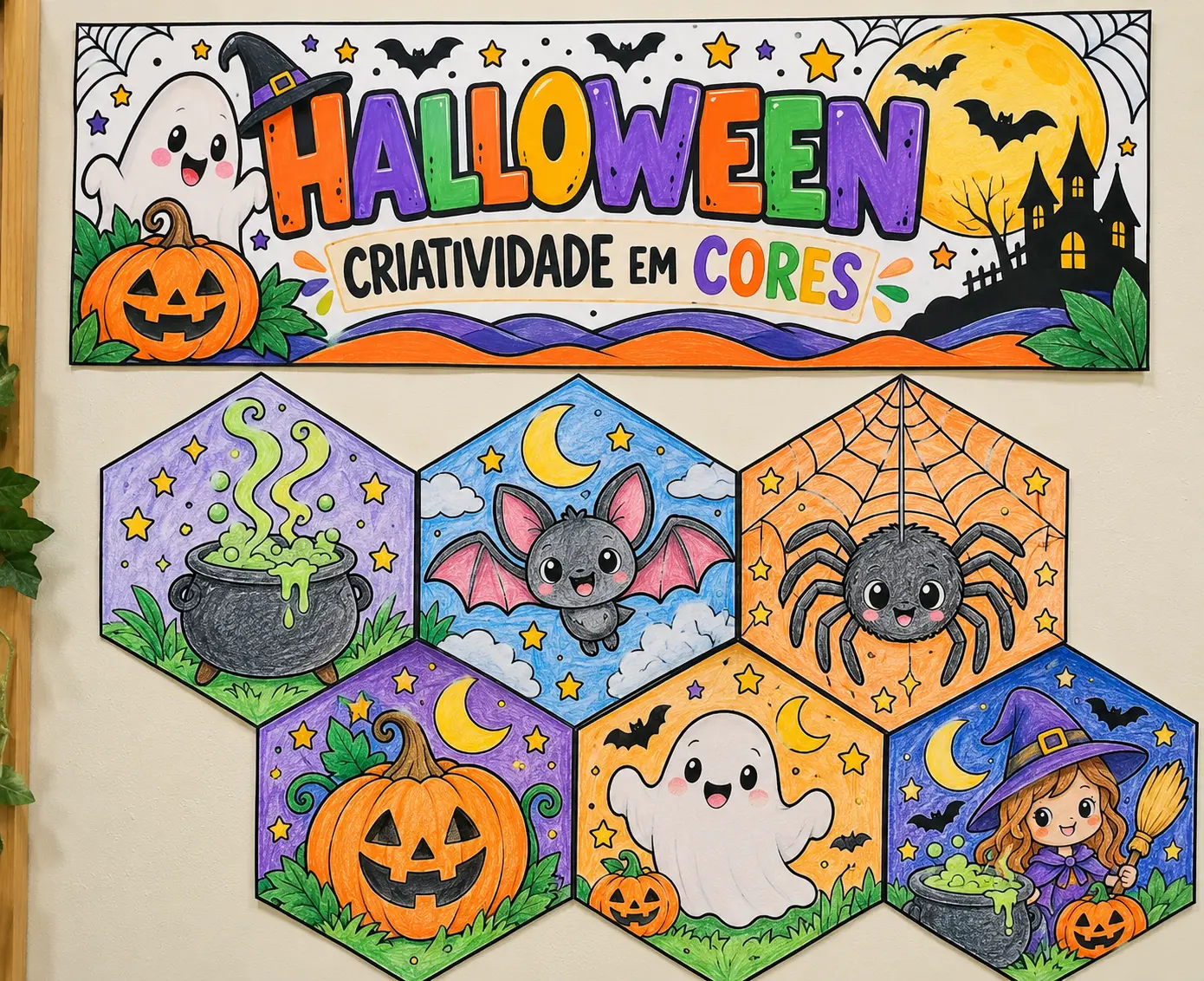 Painel de Halloween para Colorir e Montar na Escola — amostra 5: Objetivos pedagógicos
