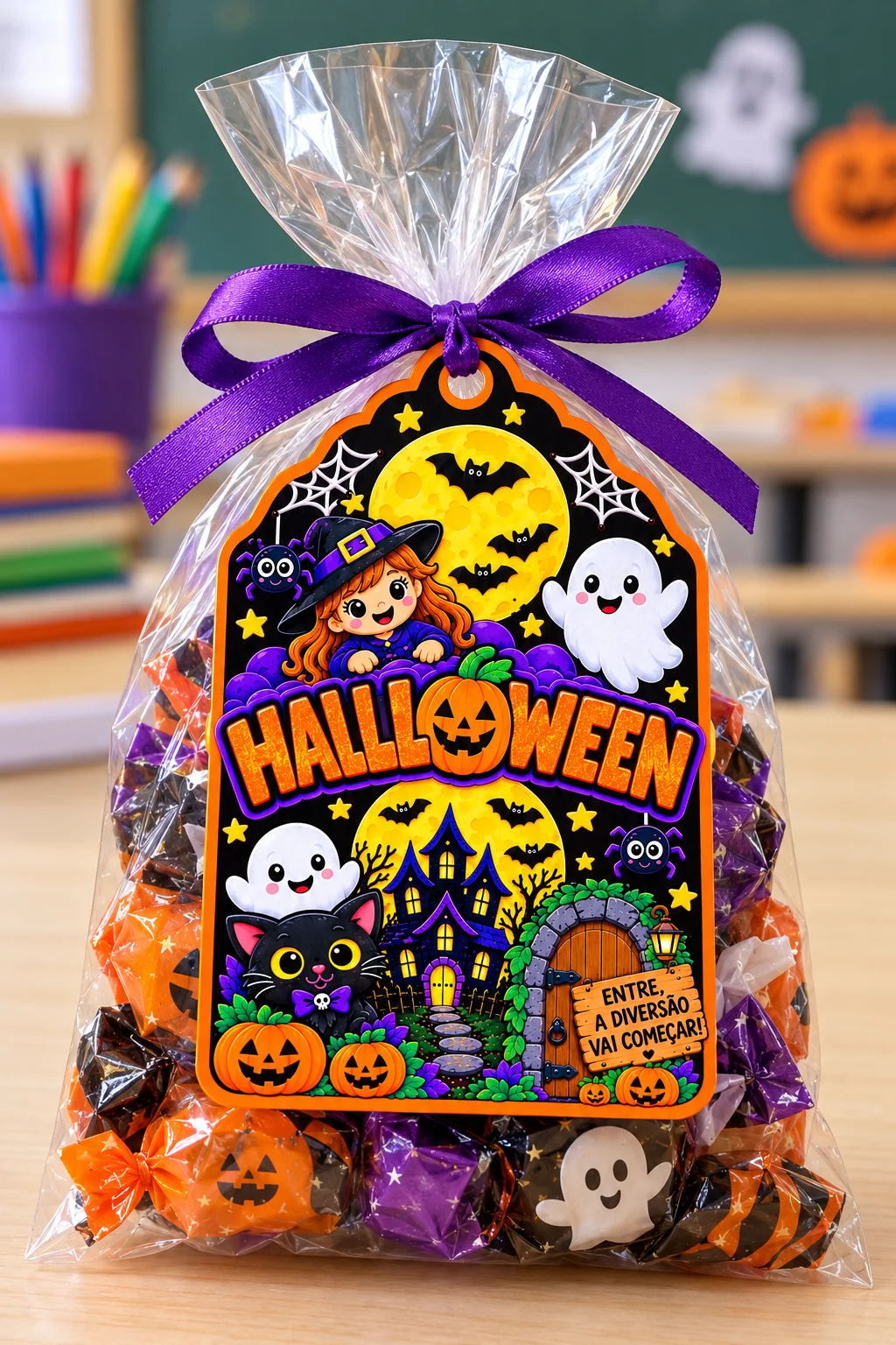 Painel de Halloween para Decoração Escolar em PDF — amostra 3: 📌 ARQUIVO DIGITAL