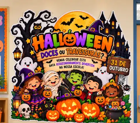 Painel de Halloween para Imprimir 31 de outubro — amostra 1: Prepare sua escola para o Halloween com uma decoração… Painel de Halloween para Imprimir 31 de outubro — amostra 1: Prepare sua escola para o Halloween com uma decoração…
