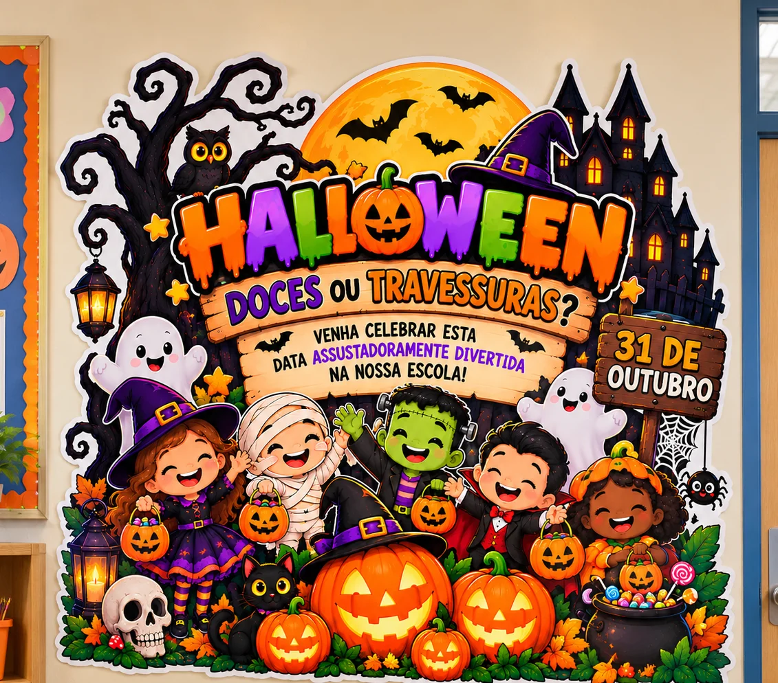 Painel de Halloween para Imprimir 31 de outubro — Datas comemorativas para Educação Infantil: Painel de Halloween infantil…