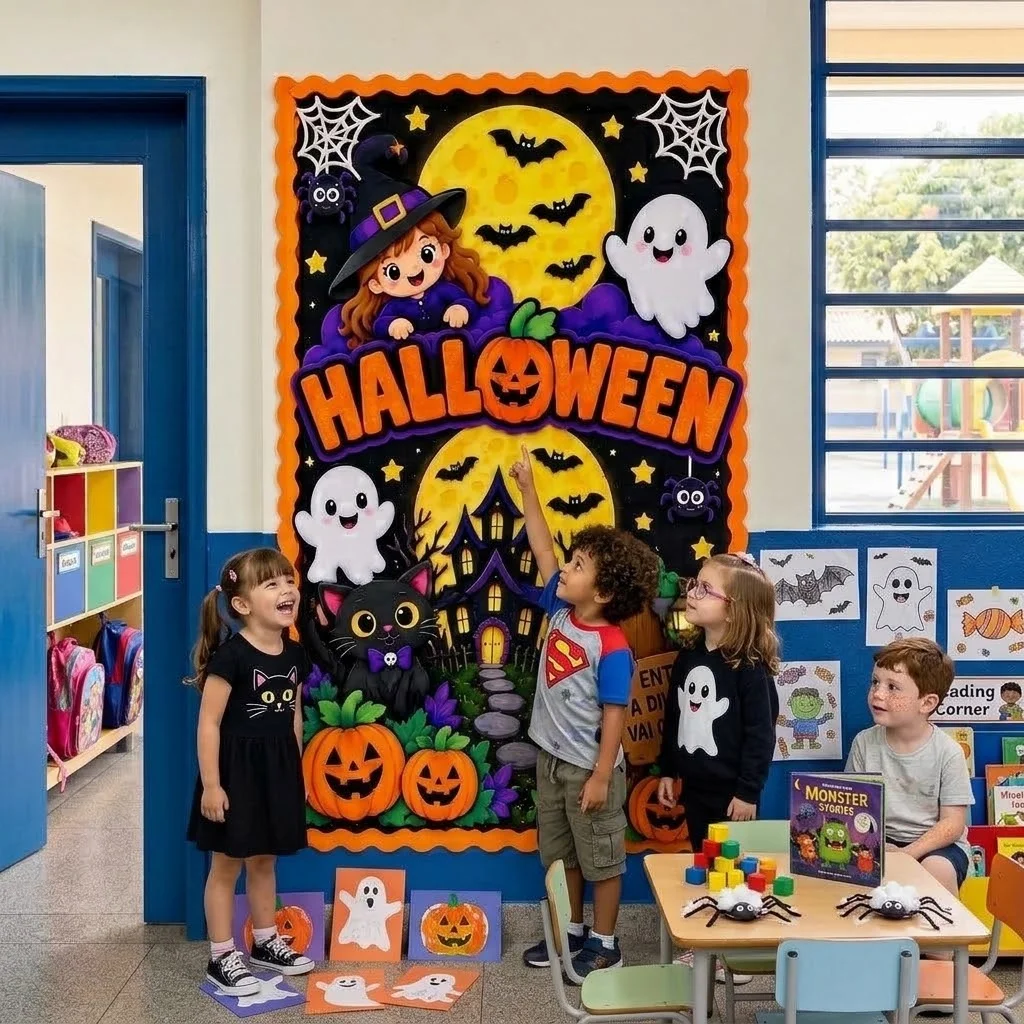 Painel de Halloween para Imprimir – Decoração Escolar — amostra 3: 📏 INFORMAÇÕES DO MATERIAL Painel de Halloween para Imprimir – Decoração Escolar — amostra 3: 📏 INFORMAÇÕES DO MATERIAL