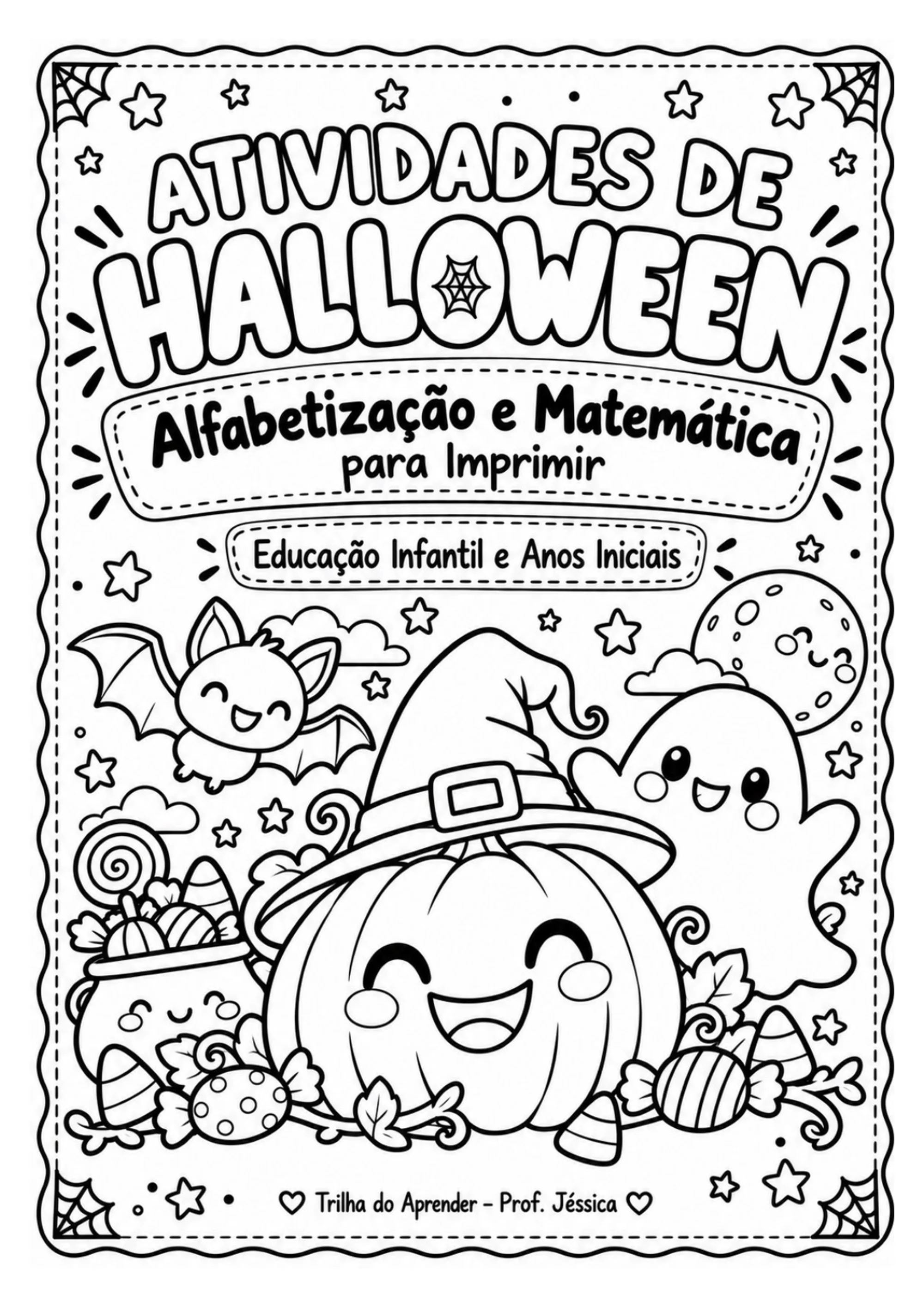 Painel de Halloween para Imprimir – Mural Escolar em 18 Folhas A4 — amostra 1: 🎃 PAINEL DE HALLOWEEN PARA IMPRIMIR – 18…
