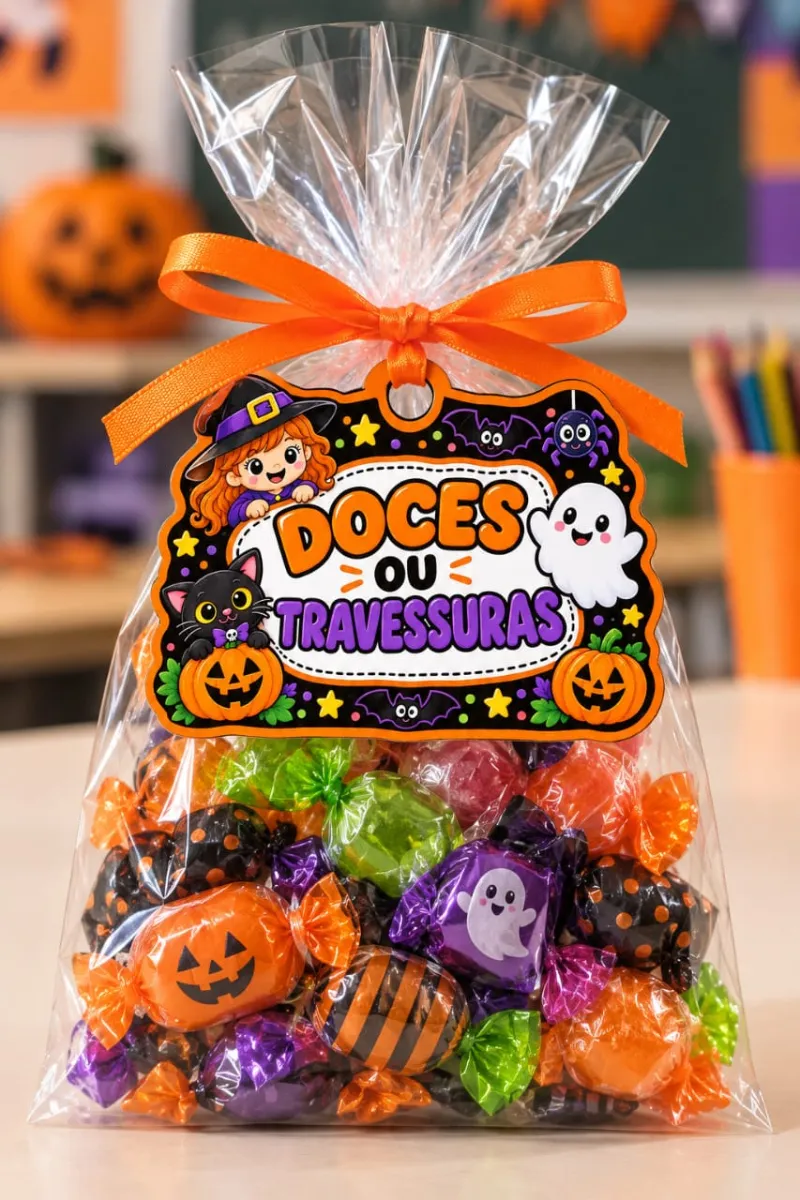 Painel de Halloween para Sala de Aula em PDF — amostra 4: Painel de Halloween para decoração escolar
