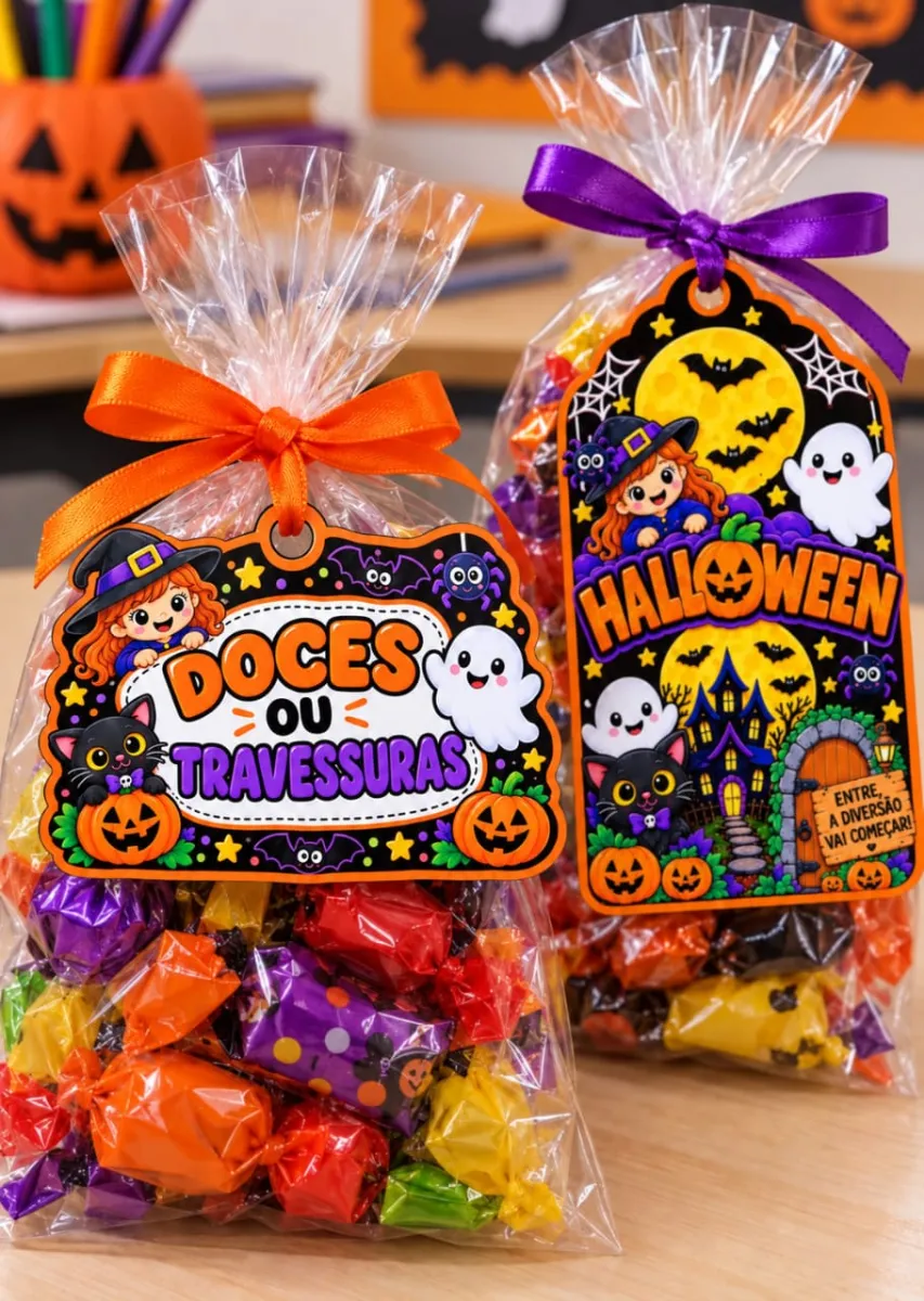 Painel de Halloween para Sala de Aula em PDF — amostra 5: Painel de Halloween para decoração escolar