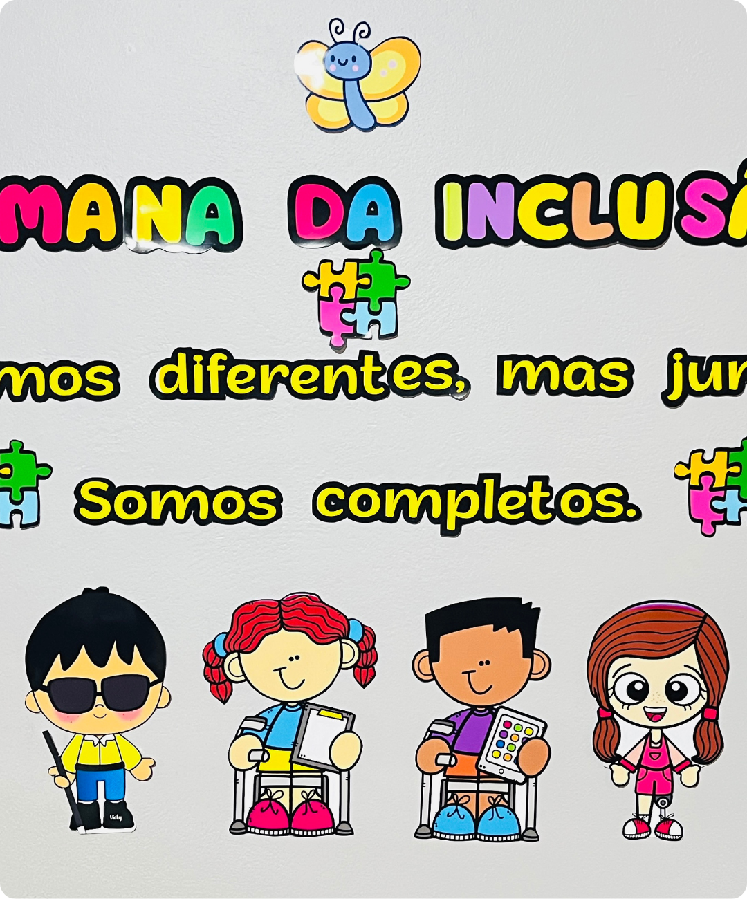 Painel de inclusão para imprimir — amostra 1: Uma proposta visual para conversar sobre inclusão
