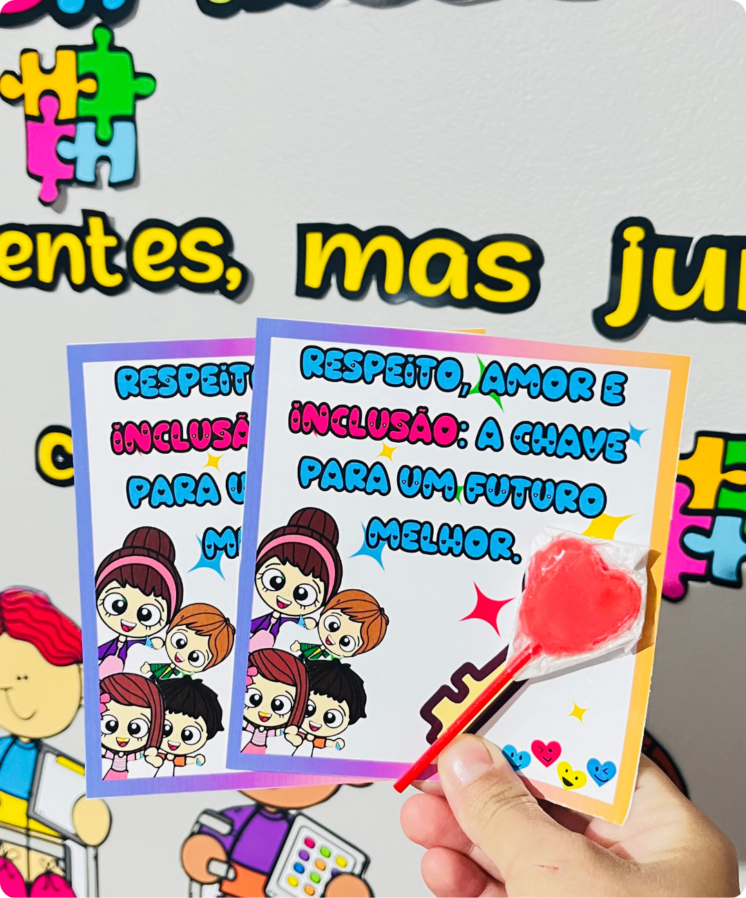 Painel de inclusão para imprimir — amostra 2: Como aplicar o material em sala