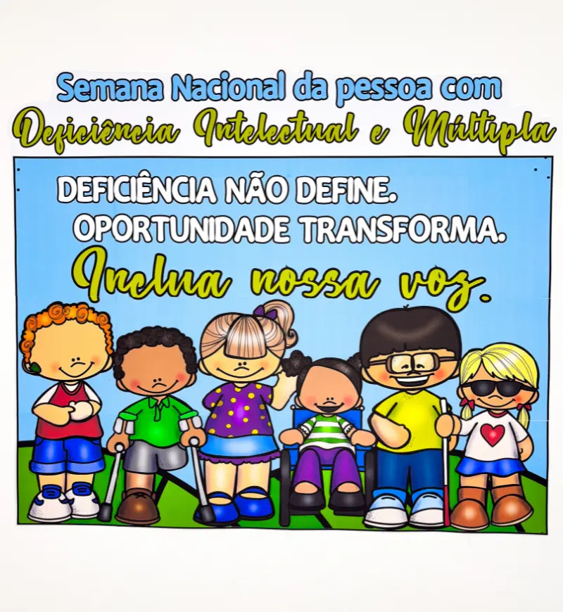 Painel de inclusão: Semana Nacional da Pessoa com Deficiência em PDF — amostra 1: Painel para abordar a inclusão na escola