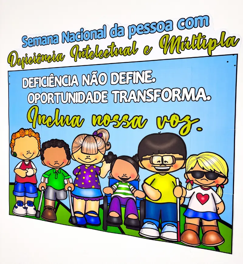 Painel de inclusão: Semana Nacional da Pessoa com Deficiência em PDF — amostra 2: O que vem no material