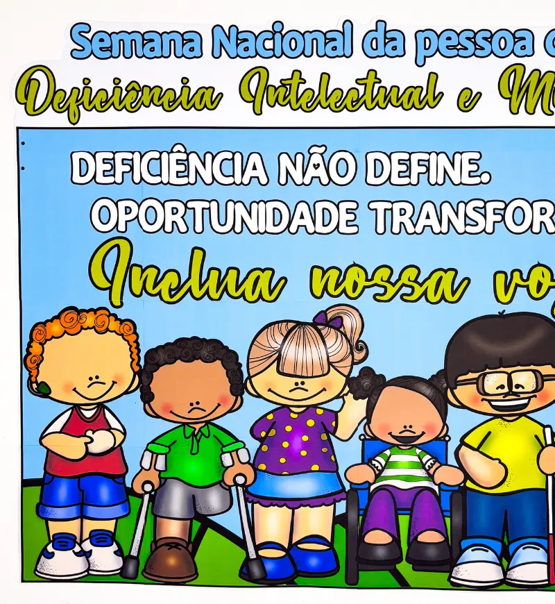 Painel de inclusão: Semana Nacional da Pessoa com Deficiência em PDF — amostra 3: Como usar em sala de aula