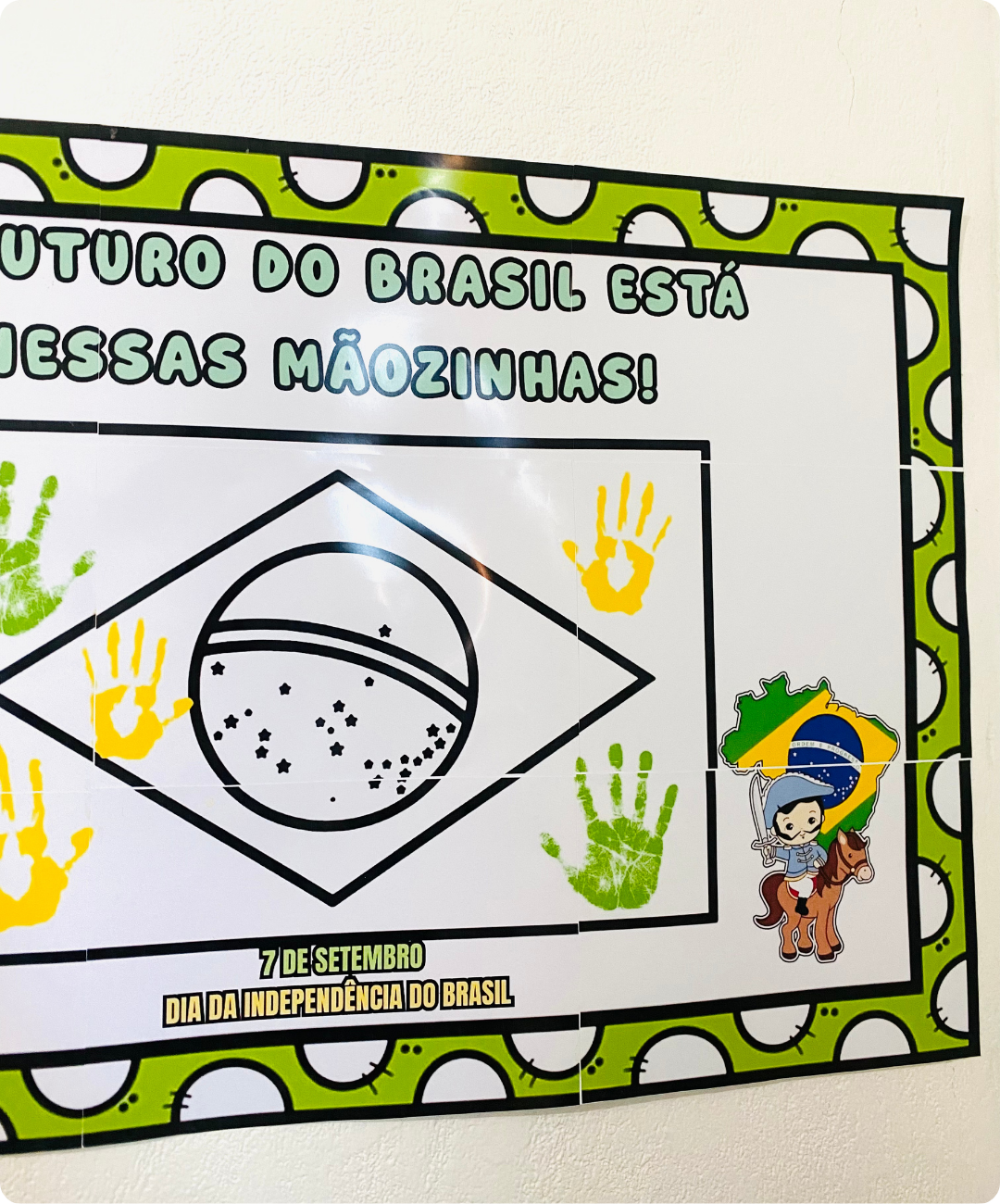 Painel de Independência do Brasil para imprimir — amostra 1: Uma produção coletiva para a data comemorativa