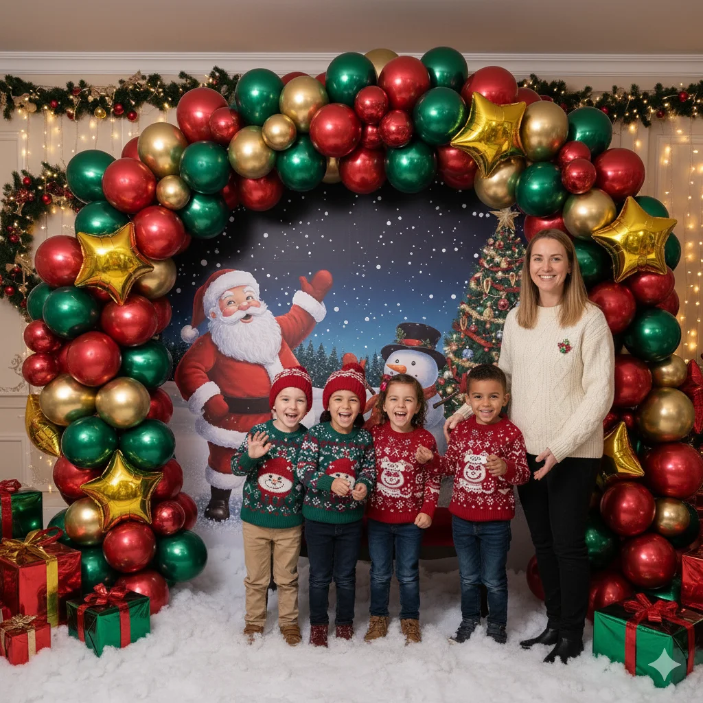 PAINEL DE NATAL COM ARCO DE BALÕES – UM CENÁRIO MÁGICO PARA ENCANTAR! — Datas comemorativas para Todas as séries:…