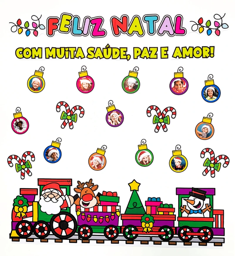 Painel de Natal com Fotos para Educação Infantil e Anos Iniciais — Datas comemorativas para Educação Infantil: Personalize…