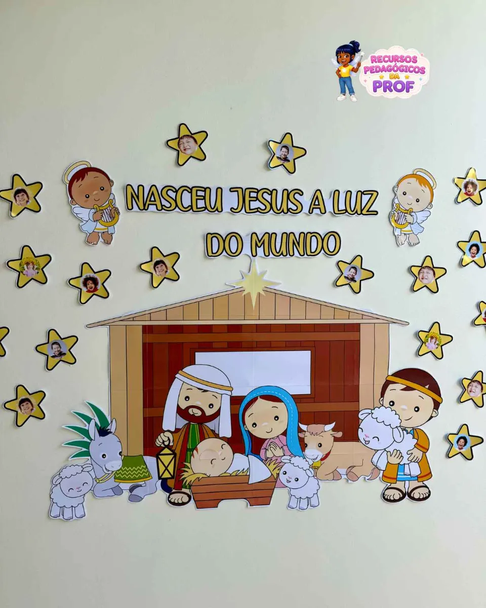 PAINEL DE NATAL COM PRESÉPIO PERSONALIZADO — Datas comemorativas para 3º ano: Uma proposta especial para tornar o Natal na…