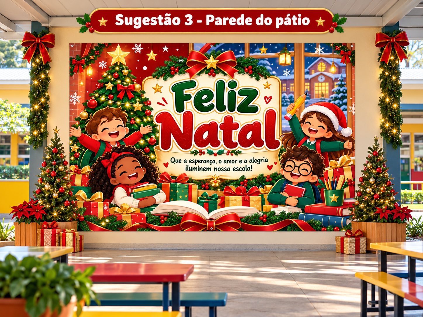 Painel de Natal Escolar 5x5 Folhas A4 | Feliz Natal — amostra 2: Painel de Natal escolar em PDF, pronto para imprimir e… Painel de Natal Escolar 5x5 Folhas A4 | Feliz Natal — amostra 2: Painel de Natal escolar em PDF, pronto para imprimir e…