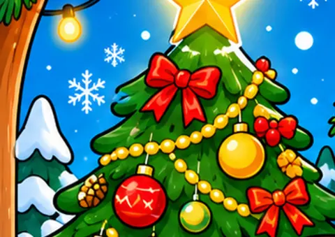 Painel de Natal escolar para imprimir – decoração em mosaico — amostra 5: Habilidades BNCC