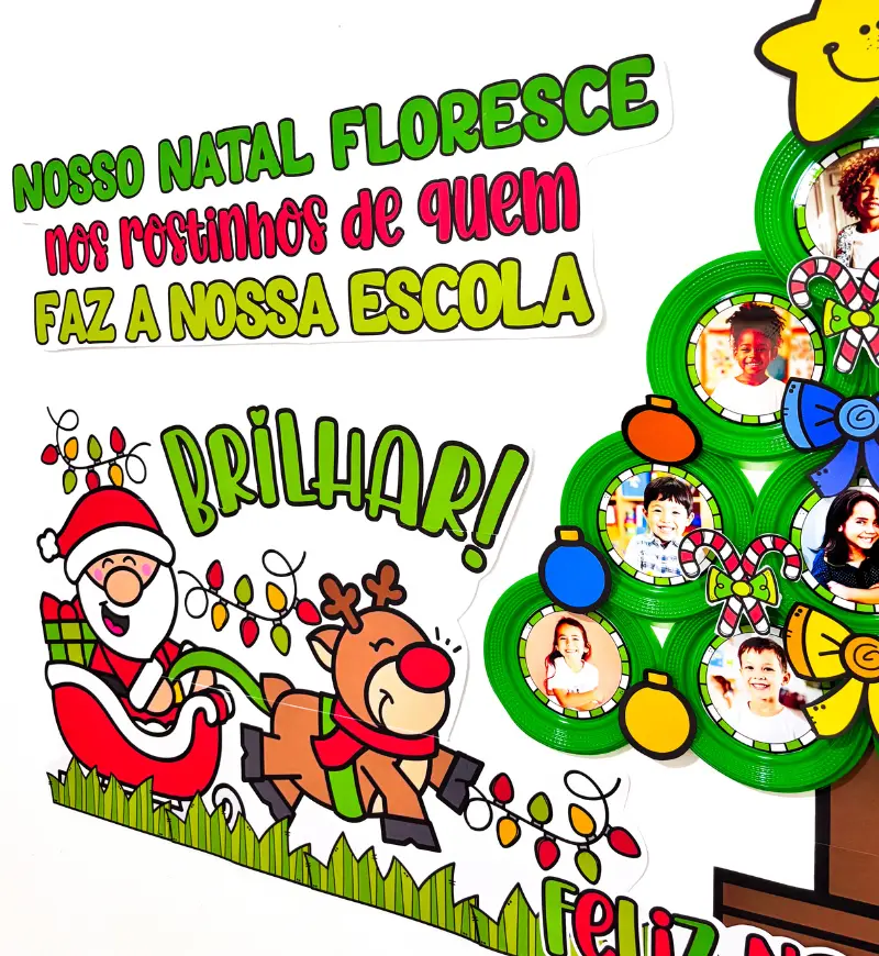 Painel de Natal Rostinhos com Fotos dos Alunos em PDF — amostra 4: Para quem é indicado