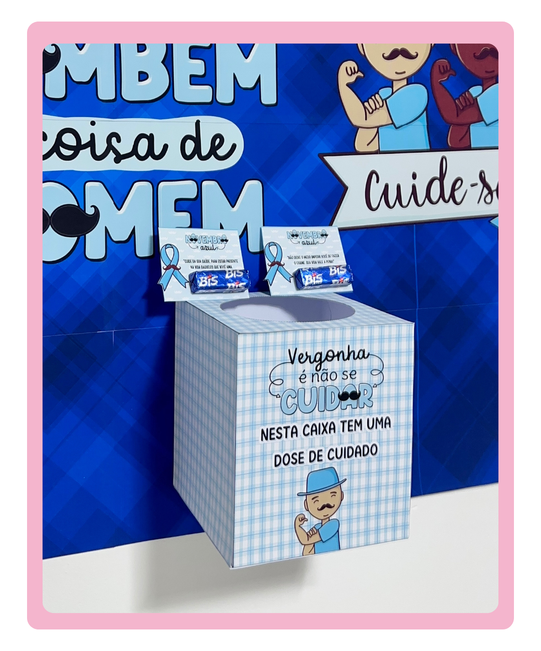 Painel de Novembro Azul para imprimir — amostra 2: O que você recebe no PDF