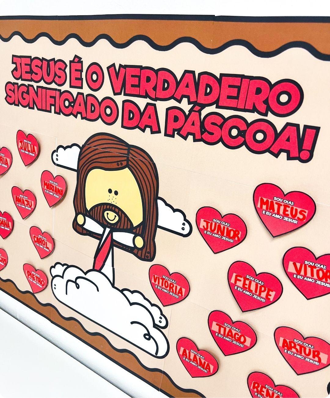 Painel de Páscoa Cristã para imprimir — amostra 2: Como conduzir a atividade com a turma