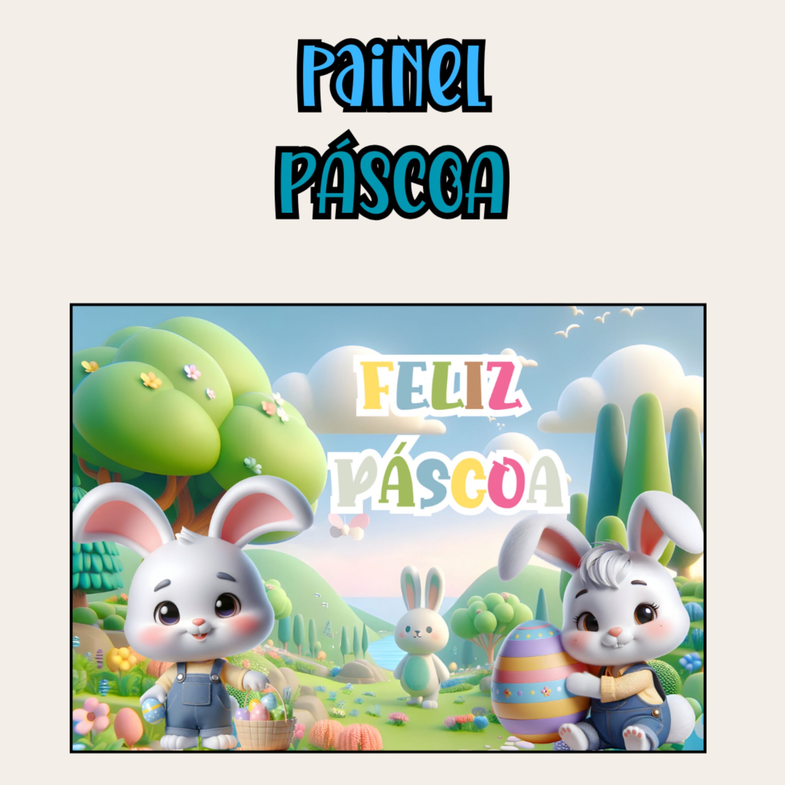 Painel de páscoa – decore com encanto – Material Pedagógico — capa do material